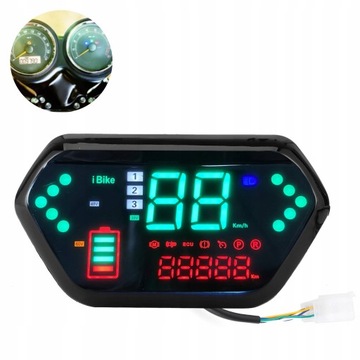 MINI UNIWERSALNY PRĘDKOŚCIOMIERZ MOTOCYKLOWY LCD