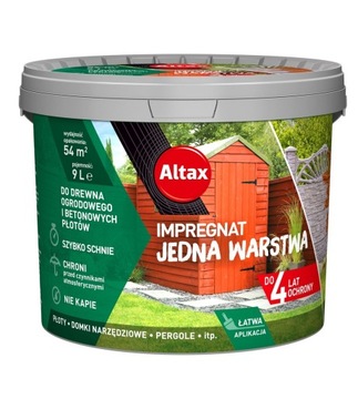 Altax Impregnat do drewna Ogrodowy 9L TIK