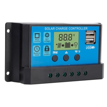REGULATOR ŁADOWANIA 30A PWM SOLAR PANEL LCD