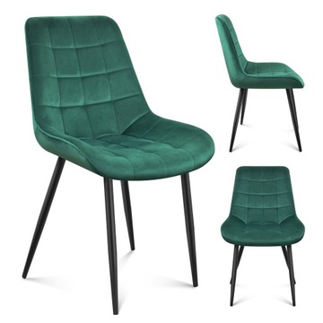KRZESŁO WELUROWE DO JADALNI SALONU ELEGANCKIE Mark Adler Prince 3.0 Green