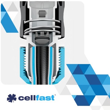Быстроразъемный соединитель Cellfast IDEAL с клапаном ВКЛ-ВЫКЛ для шланга | Соединитель шланга 3/4 дюйма
