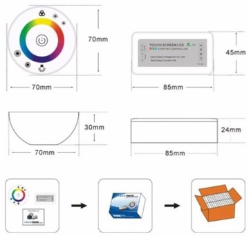 RGB-контроллер LED-контроллер СЕНСОРНЫЙ пульт дистанционного управления