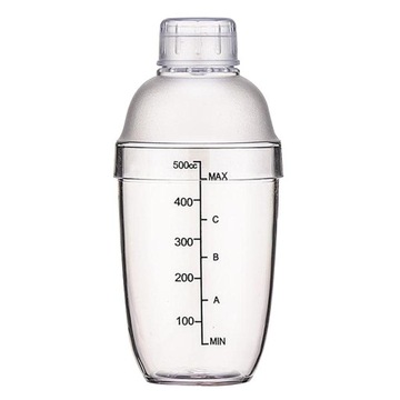 Przezroczysty shaker do napojów 500 cm3 akrylowy shaker do koktajli