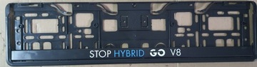 RAMKA TABLICY REJESTRACYJNEJ STOP HYBRID GO V8 2D