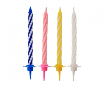 Świeczki urodzinowe - 6 cm (24/12 szt.) Party