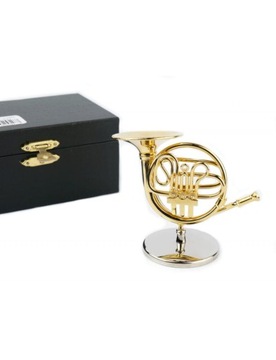 Mini Horn Waltornia 9,5cm Gold Plated - Ruby I1002