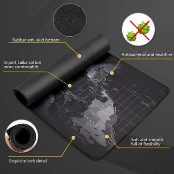 ИГРОВОЙ КОВРИК ДЛЯ МЫШИ КАРТА МИРА XXL 80x30