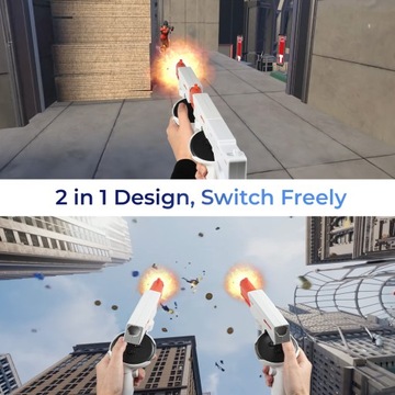 ЦВЕТ VR ОРУЖИЯ ДЛЯ META QUEST 3 СМЕННАЯ РУЧКА ИГРА 3 В 1 VR FPS