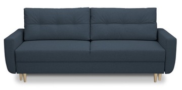 Kanapa sofa z funkcją spania rozkładana PERUGIA w stylu skandynawskim