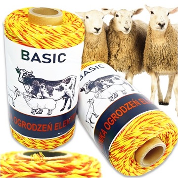 LINKA DO PASTUCHA 250M PLECIONKA PASTUCH DO OGRODZENIA GRUBA DRUT 3X 0,16MM