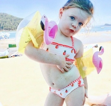 RĘKAWKI MOTYLKI DMUCHANE DO NAUKI PŁYWANIA DLA DZIECI PLAŻĘ BASEN FLAMINGI