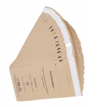 БУМАЖНЫЕ ПАКЕТЫ ДЛЯ СТЕРИЛИЗАЦИИ ИНСТРУМЕНТОВ 100 ШТ РАЗМЕР 100 Х 200 ММ