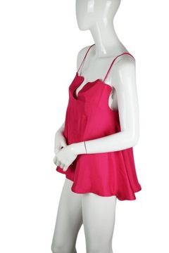 PAPER LONDON розовый шелковый топ, размер M