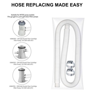 ГИБКИЙ ШЛАНГ ЗАЖИМЫ ДЛЯ ШЛАНГА ДЛЯ БАССЕЙНА ШЛАНГ ФИЛЬТР-НАСОСА