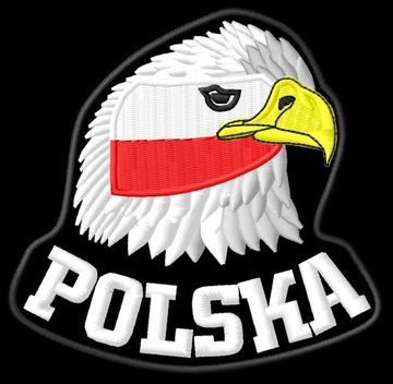 Naszywka orzeł Polska haftowana z termofolią