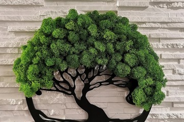 Дерево счастья бонсай мох хроботек дерево жизни с корнями со мхом