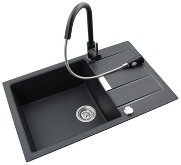 Zlewozmywak Franke S2D 611-78 XL onyx + bateria wyciągana Snake