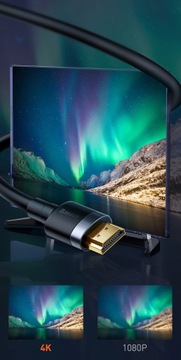 КАБЕЛЬ BASEUS HDMI-HDMI 2.0 FULL HD UHD 4K 60 Гц 18 ГБ/с 3D HDR 3M