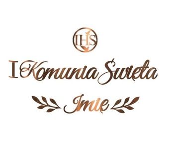 BANER IHS girlanda ROSE GOLD KOMUNIA z IMIENIEM