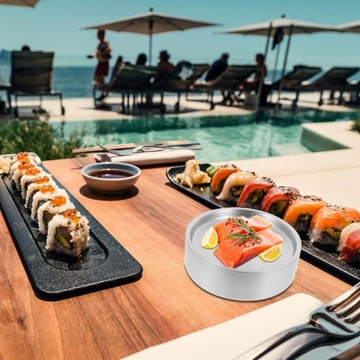 ТАРЕЛКА САШИМИ ЯПОНСКИЕ СУШИ ИЗ НЕРЖАВЕЮЩЕЙ СТАЛИ