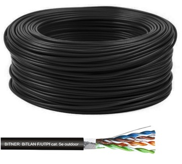 Kabel RJ45 sieciowy LAN przewód SKRĘTKA ziemny FTP FOLIA ŻEL cat 5e za metr