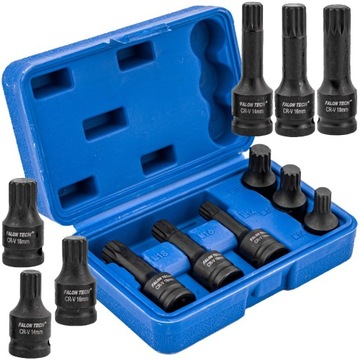 KLUCZE BIT SPLINE UDAROWE 1/2 M14 M16 M18 PIASTA