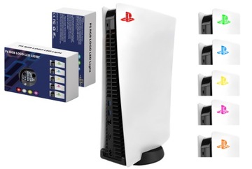 DEKORACYJNE PODŚWIETLANE LOGO OŚWIETLENIE LED DO PLAYSTATION 5 PS5 RGB