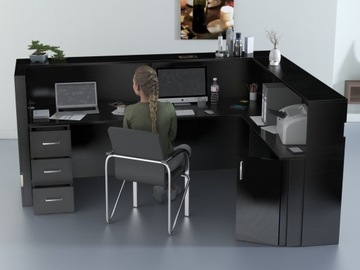 Стойка ресепшн R22 200х70см, с подсветкой