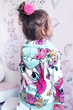 Dziecięca Bluza rozpinana Cute Unicorn 158 DrCrow