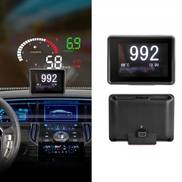 OBD HUD-ДИСПЛЕЙ ДЛЯ СКОРОСТИ АВТОМОБИЛЯ, ТЕМПЕРАТУРЫ И РАСХОДА ТОПЛИВА.