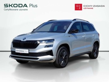 Skoda Karoq Crossover Facelifting 1.5 TSI ACT 150KM 2024 Skoda Karoq 1,5TSI 150KM Sportline DSG SalonPL SerwisASO ACC Pakiet Zimowy