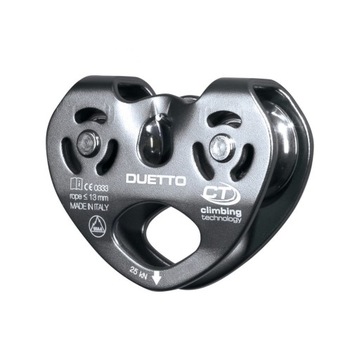 Bloczek podwójny tyrolka łożysko kulkowe CT Duetto Climbing Technology 25kN