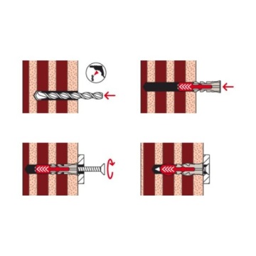 Дюбель-расширитель DuoPower 5 x 25 LD 100 шт. FISCHER