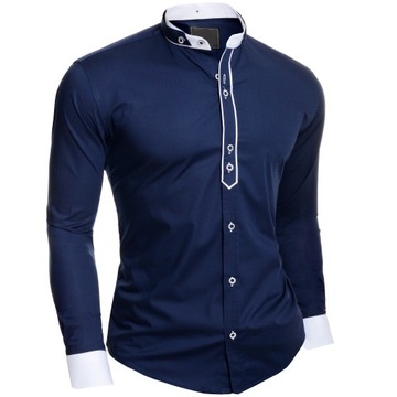 Koszula Męska Bawełniana Casual Stójka Limited