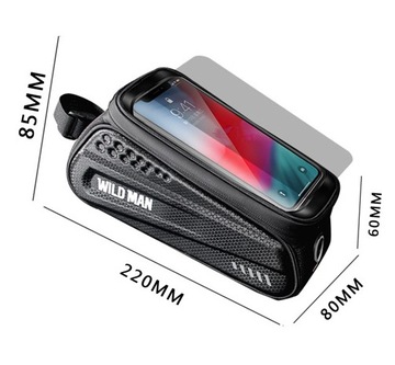 ВОДОНЕПРОНИЦАЕМАЯ СУМКА ДЛЯ ВЕЛОСИПЕДА СУМКА В РАМКЕ ЧЕХОЛ ДЛЯ ТЕЛЕФОНА 1 Л WILD MAN