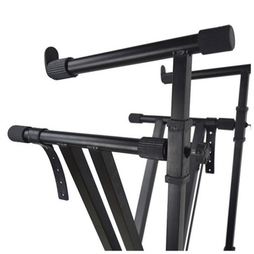 STATYW STOJAK POD KEYBOARD KLAWISZE PIANINO PODWÓJNY REGULOWANY STAND4ME X6