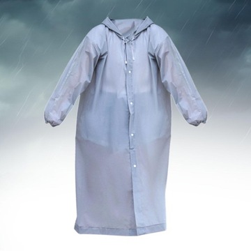 Плащ для взрослых, водонепроницаемая ветрозащитная многоразовая накидка от дождя с капюшоном