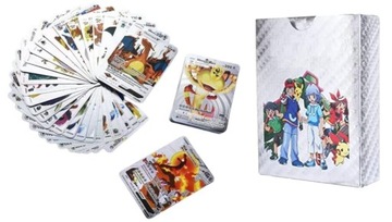 Nowe Karty Pokemon Srebrne (55 szt.)
