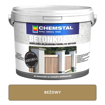 Farba do BETONU OGRODZEŃ Betonkor W 10L beżowy