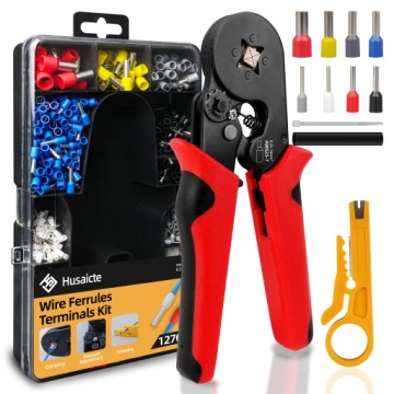 ZACISKARKA DO TULEJEK KONEKTORÓW PRZEWODÓW ZESTAW PRASKA + 1270 SZT TULEJKA