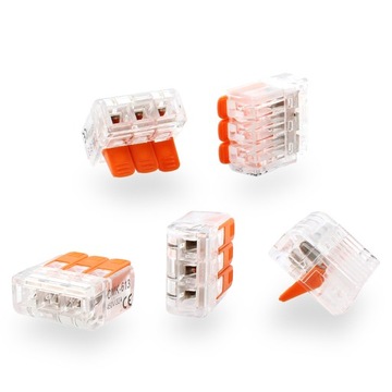 ЭЛЕКТРИЧЕСКИЙ БЫСТРОСОЕДИНИТЕЛЬ ДЛЯ КАБЕЛЕЙ 3x0,14-4мм x10