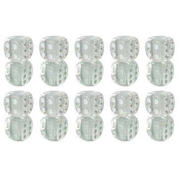 НАБОР ИЗ 10 КУБИКОВ RPG С СЕРЕБРЯНЫМИ ПЕРЬЯМИ 1,6 СМ