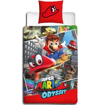 KOMPLET POŚCIELI NINTENDO SUPER MARIO 140 X 200 CM