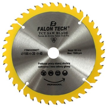 TARCZA DO DREWNA 185/40T Professional PRO LINE FALON-TECH