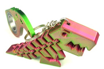 Набор Keyrambit Брелок KEYSPINNER + Flexi Rex Dino TikTok Цвет РОЗОВЫЙ ФЛУО