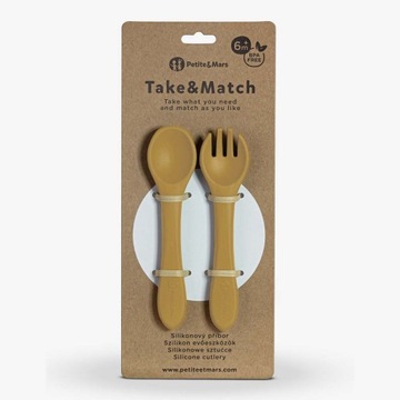 PETITE&MARS Silikonowe sztućce TAKE&MATCH