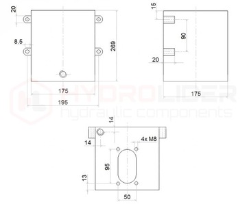 POMPA HYDRAULICZNA RĘCZNA DWUSTRONNA 25cm3 ZE ZBIORNIKIEM 7L BADESTNOST