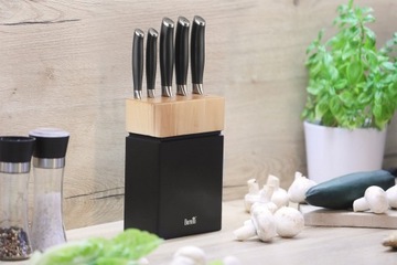 НАБОР ИЗ 5 КУХОННЫХ НОЖЕЙ BERRETTI + ТОЧИЛКА FISKARS