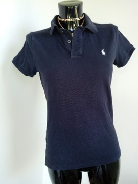 RALPH LAUREN skinny polo granatowa koszulka M 38 S