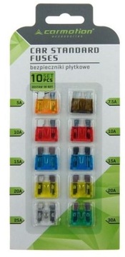 Bezpieczniki Płytkowe Zestaw 10szt Standard MAXI